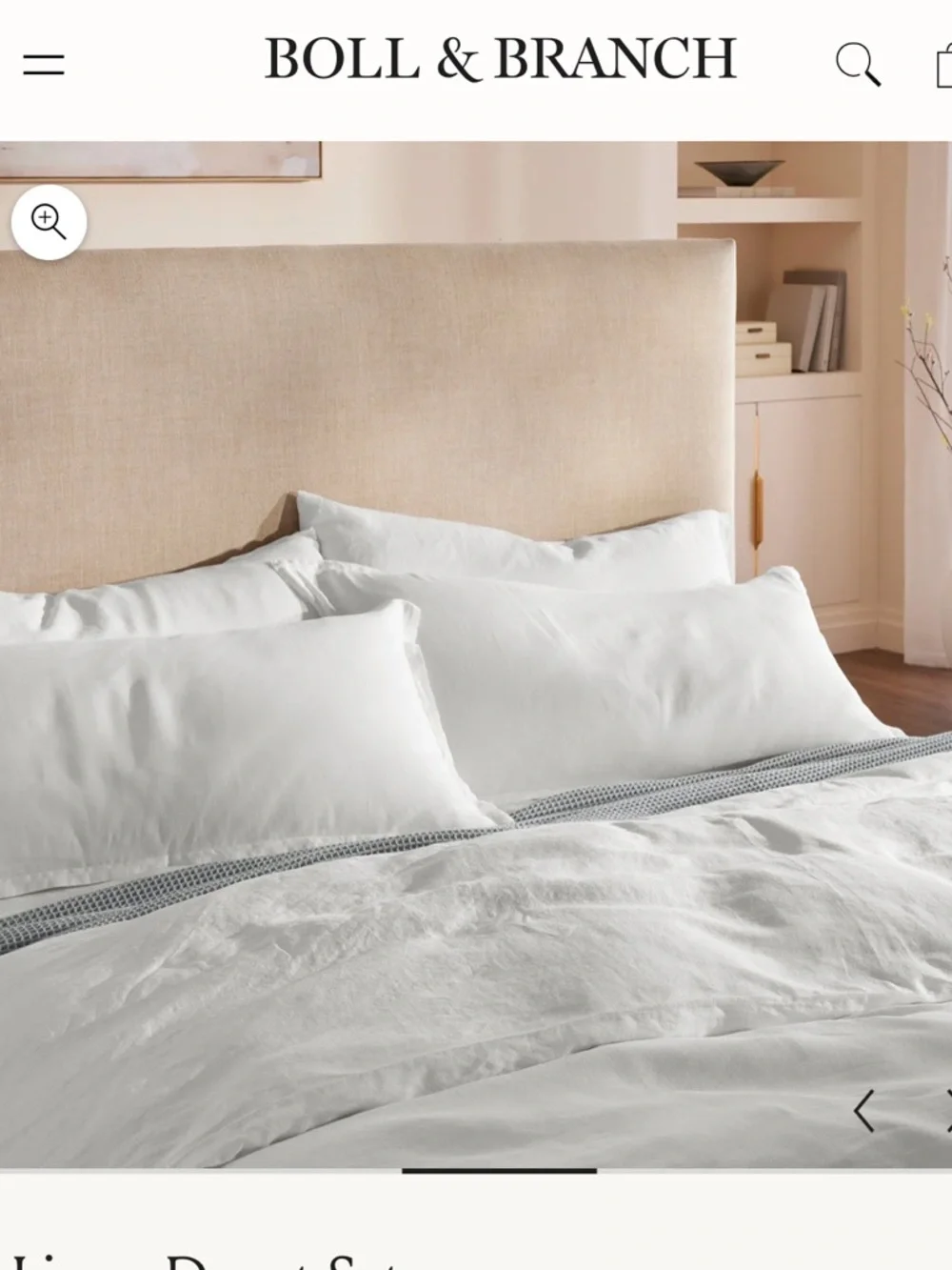 Boll & Branch Linen Duvet Set Full Queen NWOT 100% Linen Luxury Bedding